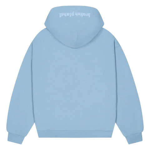 Broken Planet Market Sky Blue Zip Up Hoodie Sky Blue