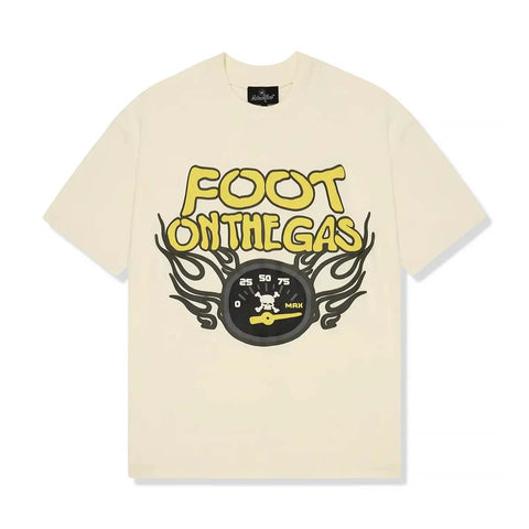 Broken Planet White Foot on Gas Tee